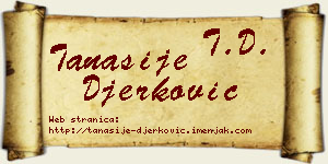 Tanasije Đerković vizit kartica